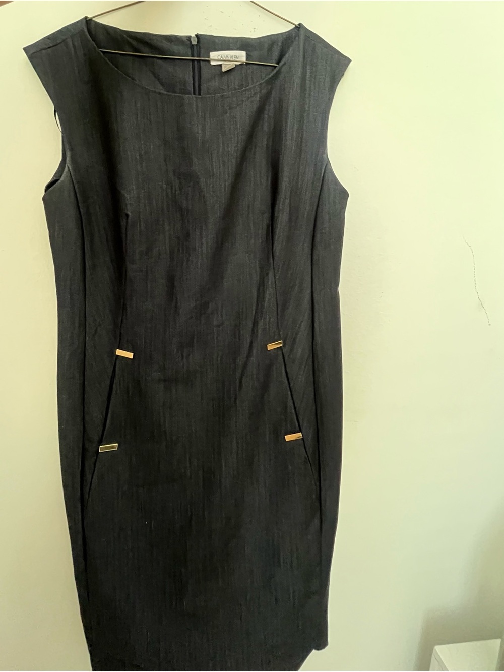 Calvin Klein Black Sleeveless Sheath Dress